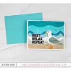 Simon Says Stamp Beach Bird's Eye Wafer Die 1623md Shine On Heather Ruwe Seagull Card