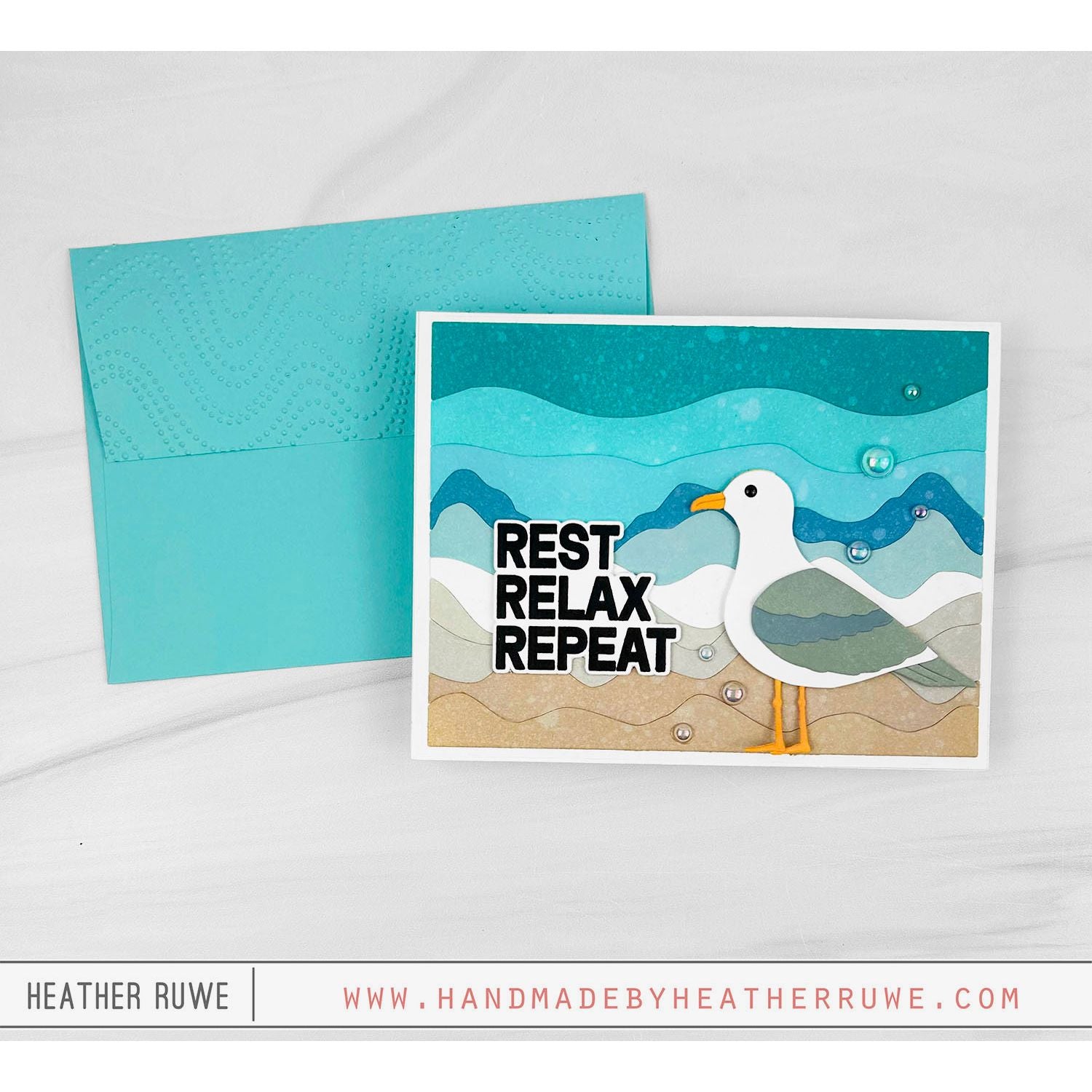 Simon Says Stamp Beach Bird's Eye Wafer Die 1623md Shine On Heather Ruwe Seagull Card