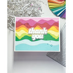 Simon Says Stamp Beach Bird's Eye Wafer Die 1623md Shine On Karen Downs Rainbow Thank You Card