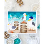 Simon Says Stamp Beach Bird's Eye Wafer Die 1623md Shine On Nicky Meek Hello Seagull Card
