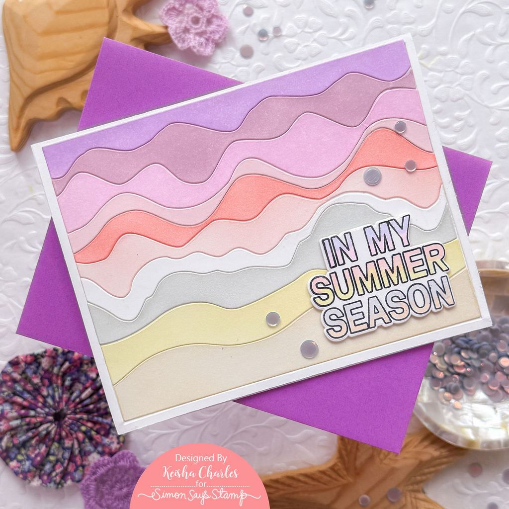 Simon Says Stamp Beach Bird's Eye Wafer Die 1623md Shine On Unique Color Combination Summer Card Keisha Charles | color-code:ALT05