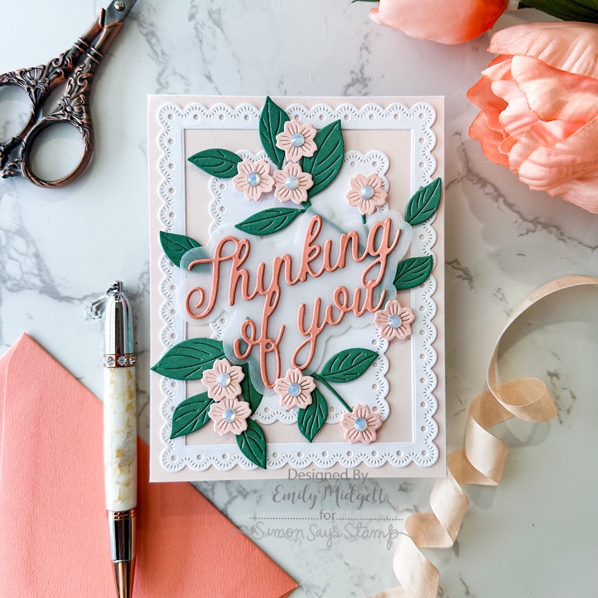 Simon Says Stamp Beautiful Branch Wafer Dies s1020 Happy Camper Peach Thinking of You Card Emily Midgett | color-code:ALT06