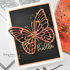 Simon Says Stamp Beautiful Butterfly Flaps Wafer Dies s1227 Stamptember Tracy Ware Hello Card