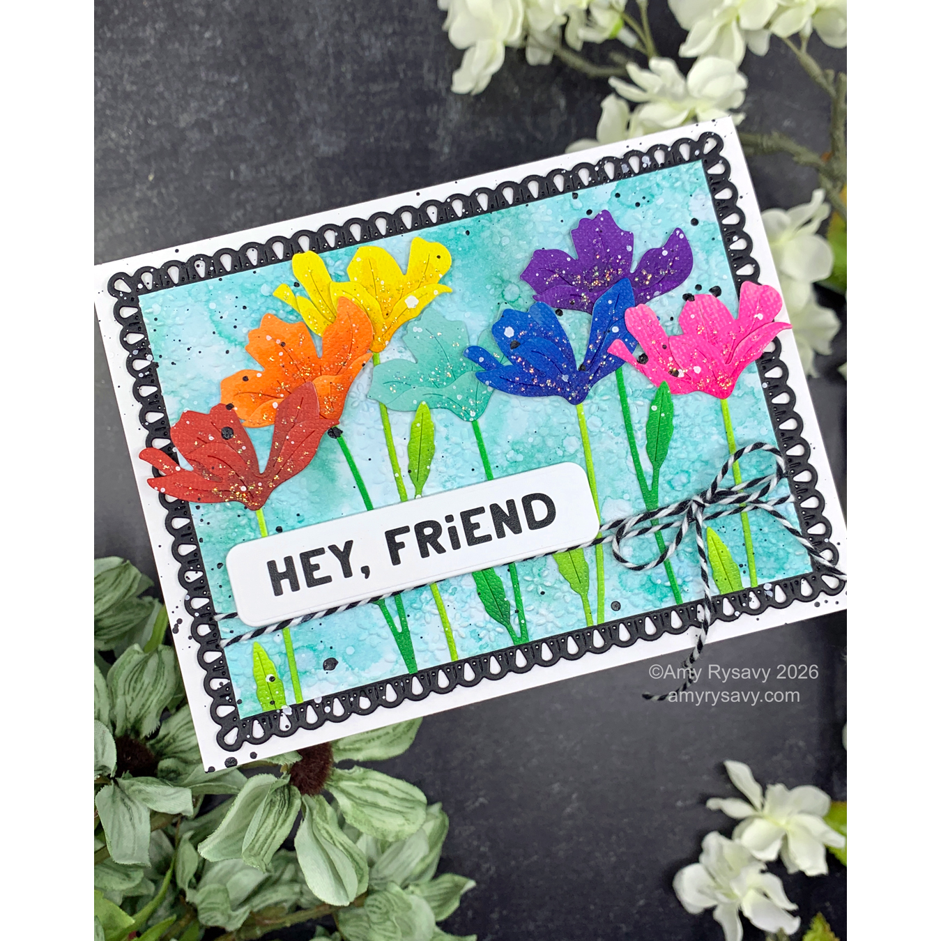 Simon Says Stamp Big Bold Headlines XL EZ Strips 1039ez Amy Rysavy Floral Friend Card | color-code:ALT01