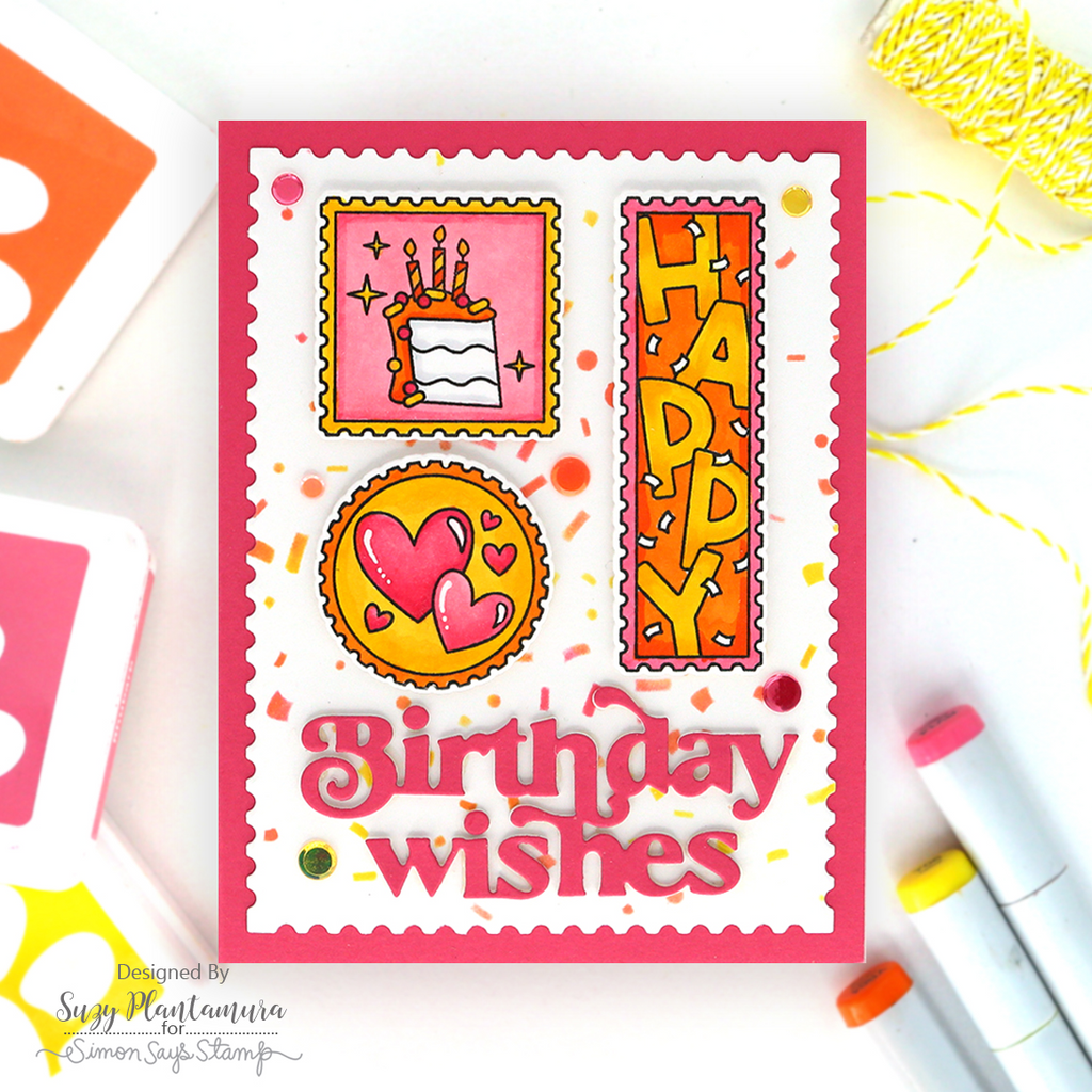Simon Says Stamp Birthday Love Wafer Dies 1309sdc Vibrant Birthday Card Suzy Plantamura | color-code:ALT01