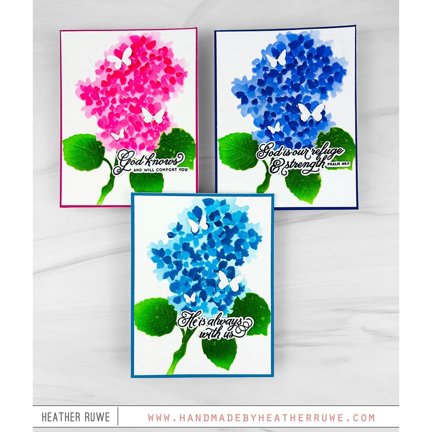 Simon Says Stamp Blessed Wafer Dies 1592sdc Always There Sacred Hydrangea Card Set Heather Ruwe | color-code:ALT02