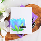 Simon Says Stamp Blooming Flower Wafer Dies 1632mdc Shine On Michelle Short Just a Note Card