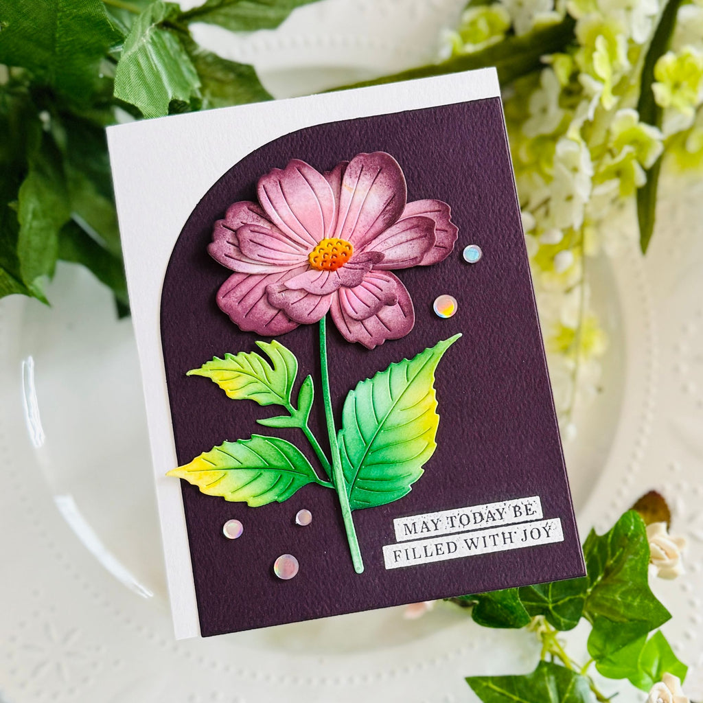Simon Says Stamp Blushing Bloom Wafer Dies s1226 Stamptember Kailash Naidoo Filled With Joy Card