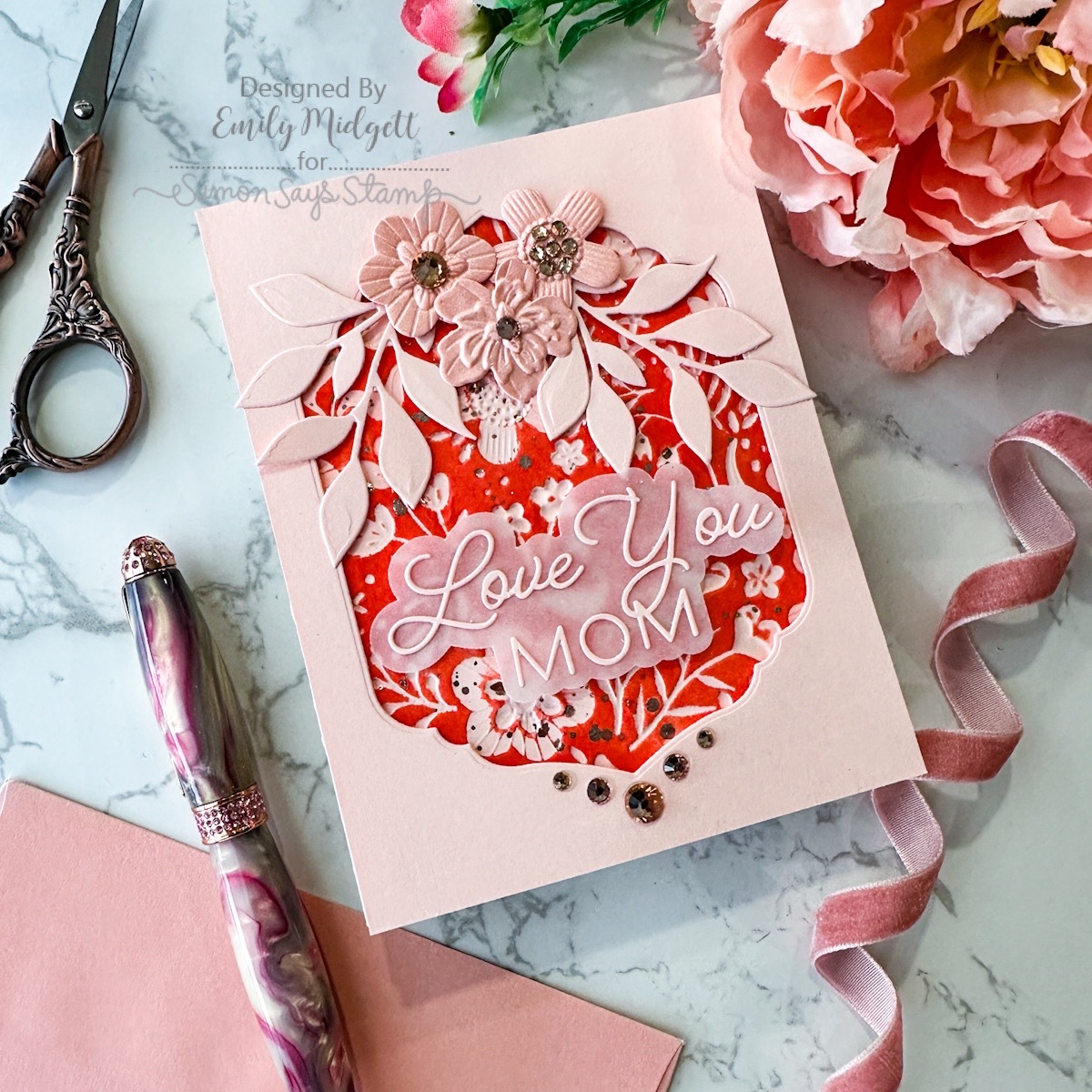 Simon Says Stamp Boho Flowers Wafer Dies sd510 STAMPtember Mother's Day Card Emily Midgett | color-code:ALT02