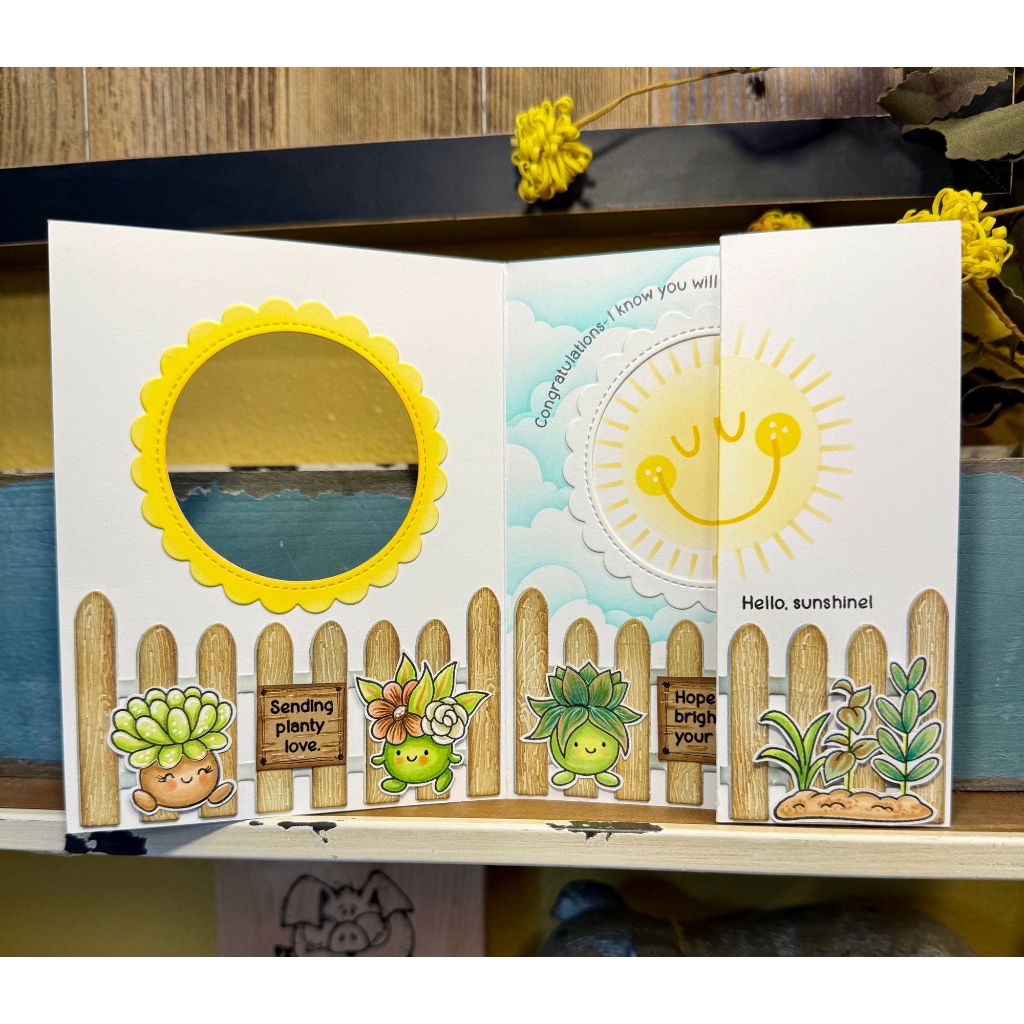 Simon Says Stamp Botanical Buds Wafer Dies 1606sdc Shine On Christine Heye Trifold Card