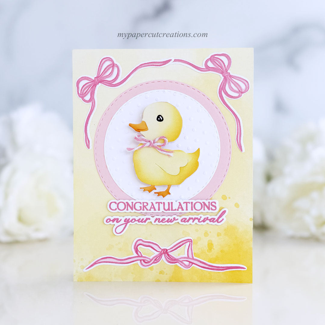 Simon Says Stamp Bows for Days Wafer Dies 1574sdc In My Heart Baby Card | color-code:ALT03