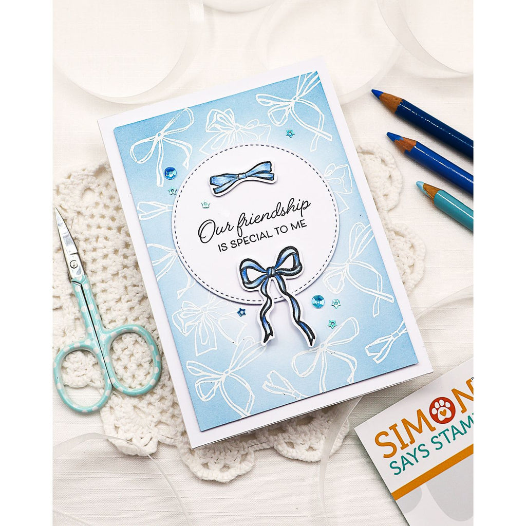 Simon Says Stamp Bows for Days Wafer Dies 1574sdc In My Heart Friend Card