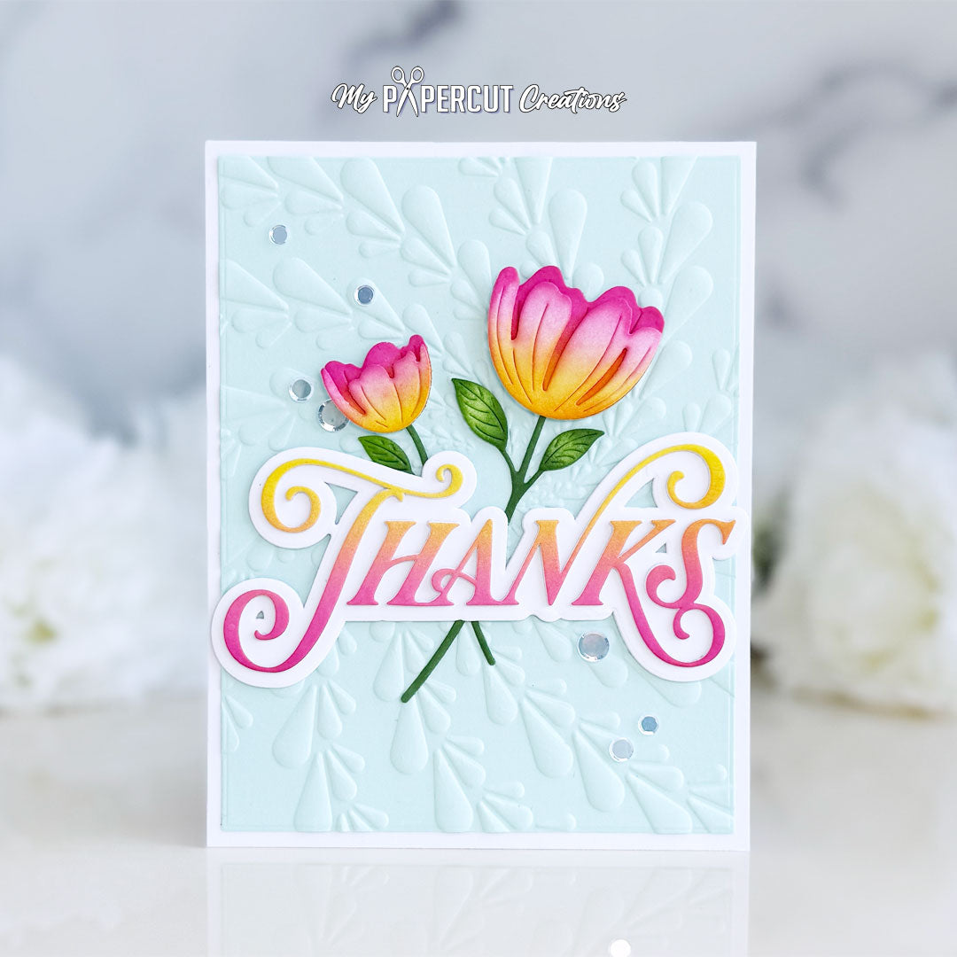 Simon Says Stamp Butterbloom Flowers Wafer Dies s1146 Every Happiness Brenda  Noelke Floral Thanks Card