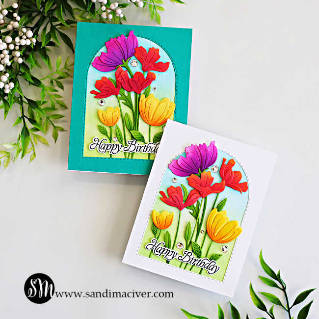 Simon Says Stamp Butterbloom Flowers Wafer Dies s1146 Every Happiness Sandi MacIver Floral Arch Two Ways | color-code:ALT07