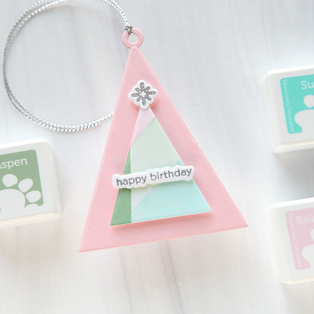 Simon Says Stamp CZ Design Christmas Joy in July Stamps Dies Stencil and Ink Cathy Zielske Pink Party Hat Birthday Tag | color-code:ALT08