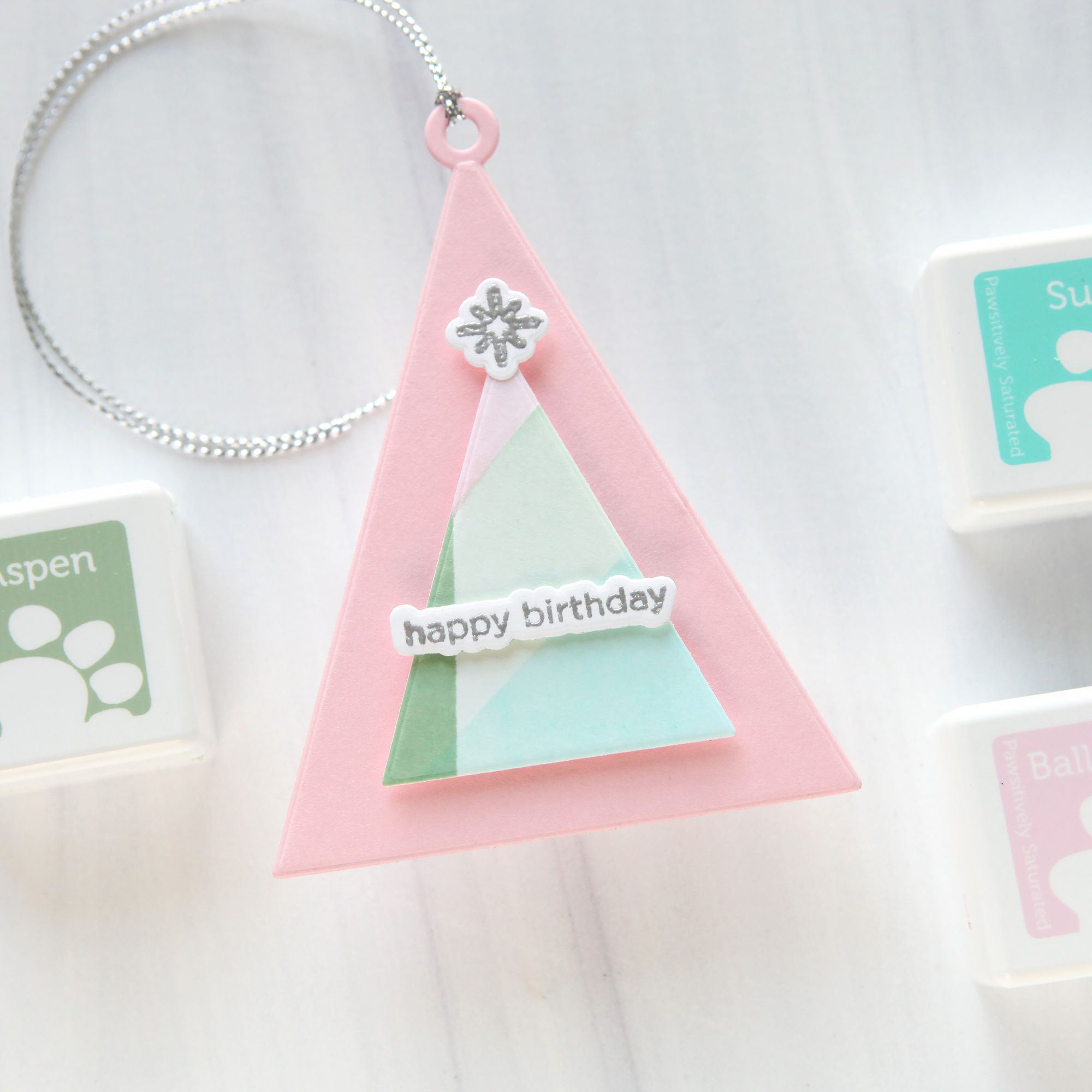 Simon Says Stamp CZ Design Christmas Joy in July Stamps Dies Stencil and Ink Cathy Zielske Pink Party Hat Birthday Tag | color-code:ALT08