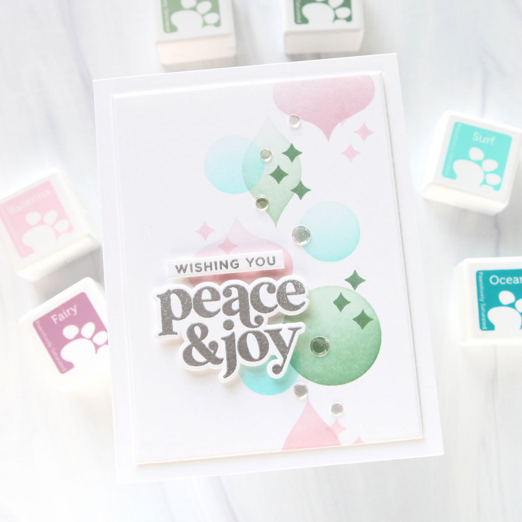 Simon Says Stamp CZ Design Christmas Joy in July Stamps Dies Stencil and Ink Cathy Zielske Wishing You Peace and Joy Card | color-code:ALT06