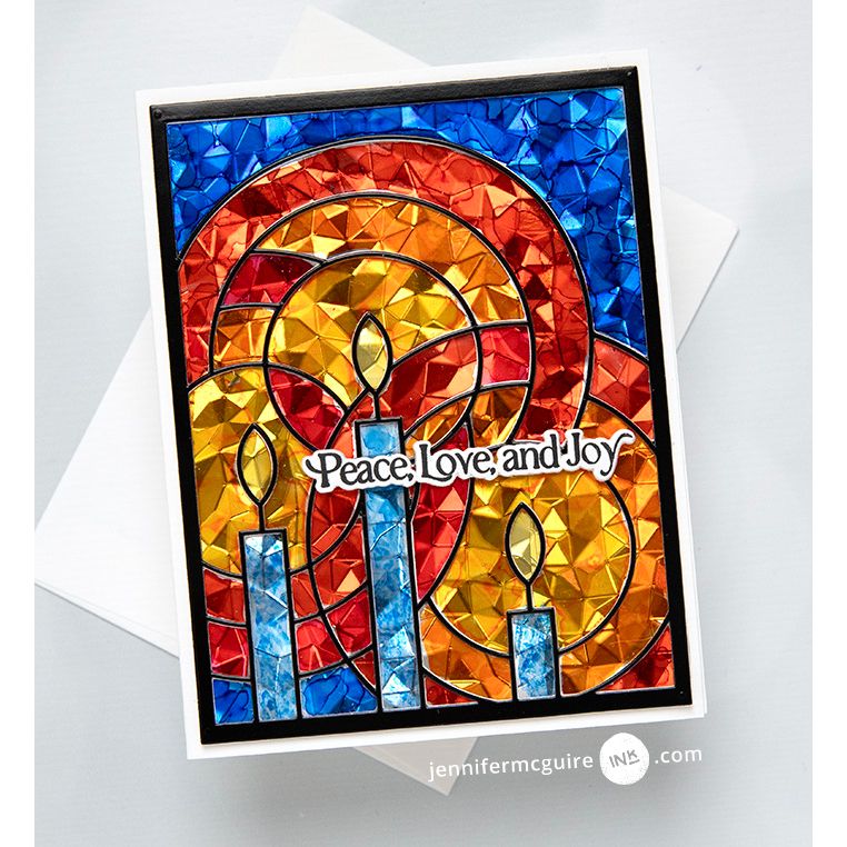 Simon Says Stamp Candle Cover Wafer Dies 1736md Stamptember Jennifer McGuire Holiday Card