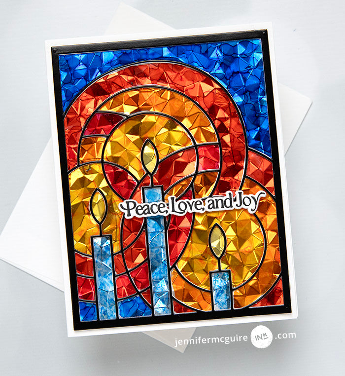 Simon Says Stamp Candle Cover Wafer Dies 1736md Stamptember Jennifer McGuire Holiday Card
