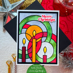 Simon Says Stamp Candle Cover Wafer Dies 1736md Stamptember Keisha Charles Holiday Card