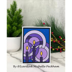 Simon Says Stamp Candle Cover Wafer Dies 1736md Stamptember Michelle Peckham Purple Candles Card