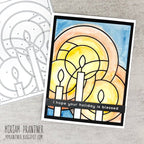 Simon Says Stamp Candle Cover Wafer Dies 1736md Stamptember Miriam Prantner Blessed Holiday Card