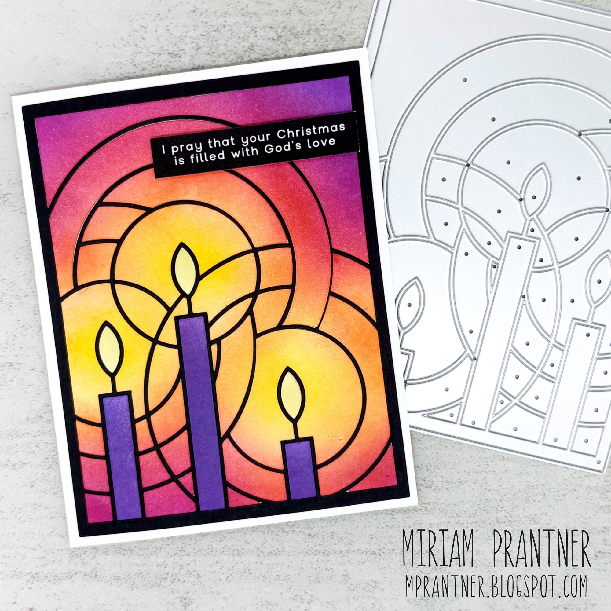 Simon Says Stamp Candle Cover Wafer Dies 1736md Stamptember Miriam Prantner Glowing God's Love Card