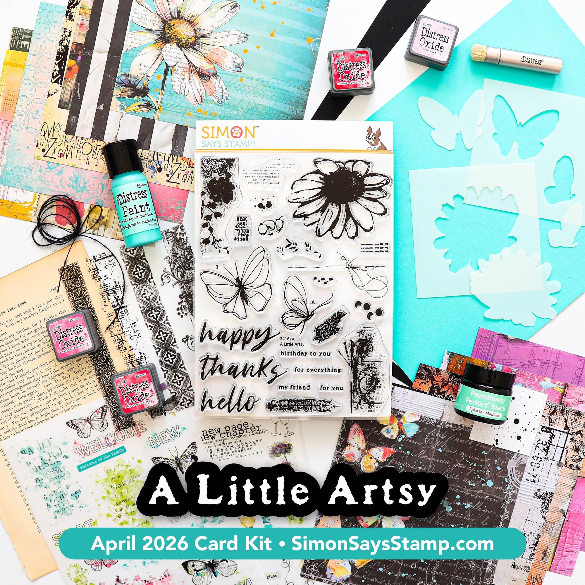Simon Says Stamp Card Kit of the Month April 2026 A Little Artsy ck0426
