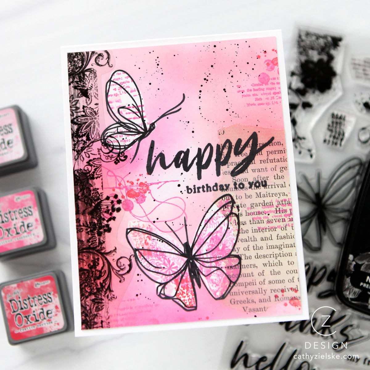 Simon Says Stamp Card Kit of the Month April 2026 A Little Artsy ck0426 Happy Birthday Card CZ Design | color-code:ALT18