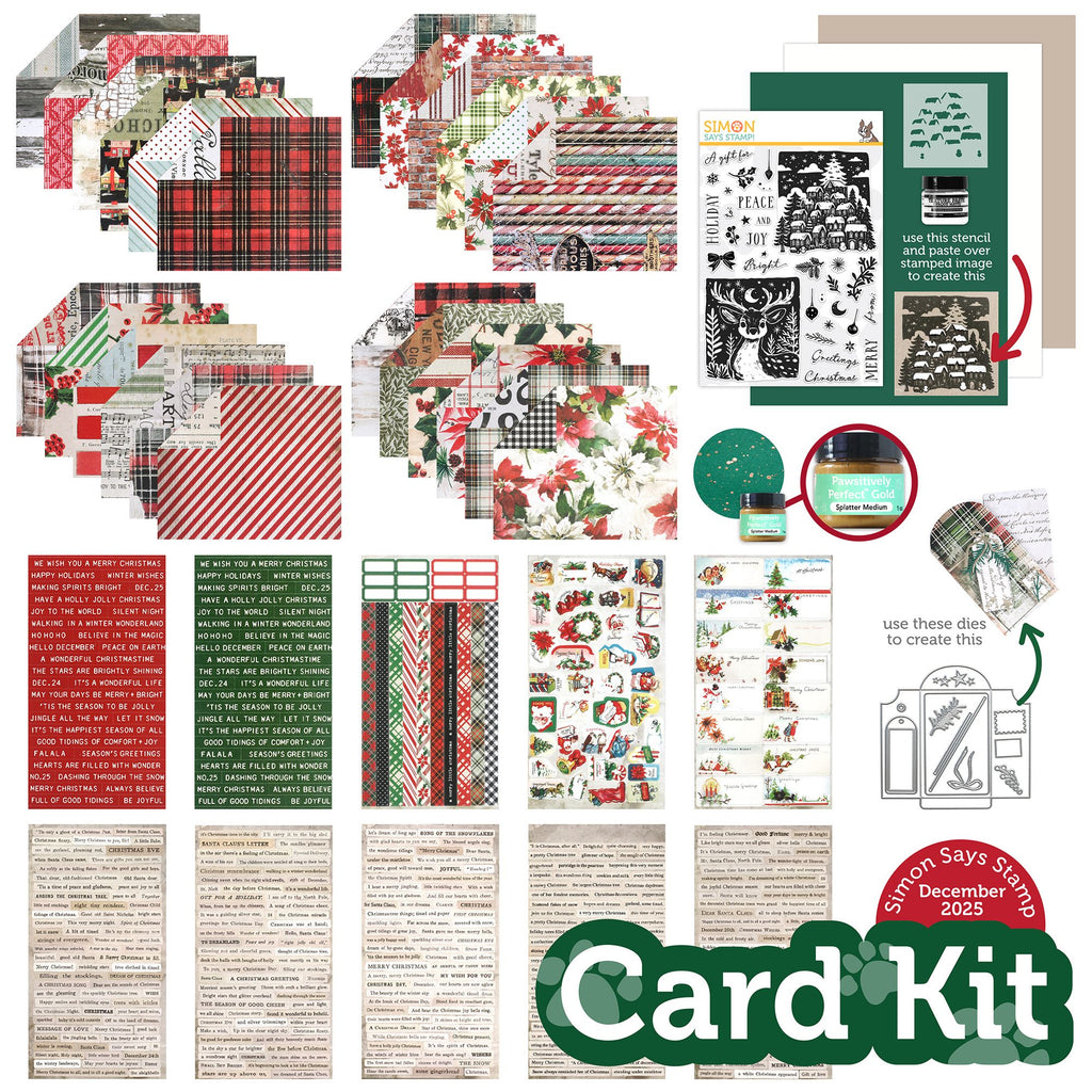 Simon Says Stamp Card Kit of the Month December 2025 Bright Christmas ck1225