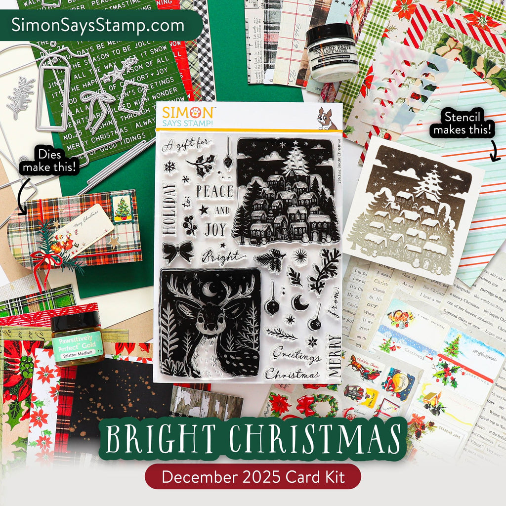 Simon Says Stamp Card Kit of the Month December 2025 Bright Christmas ck1225 glamour shot