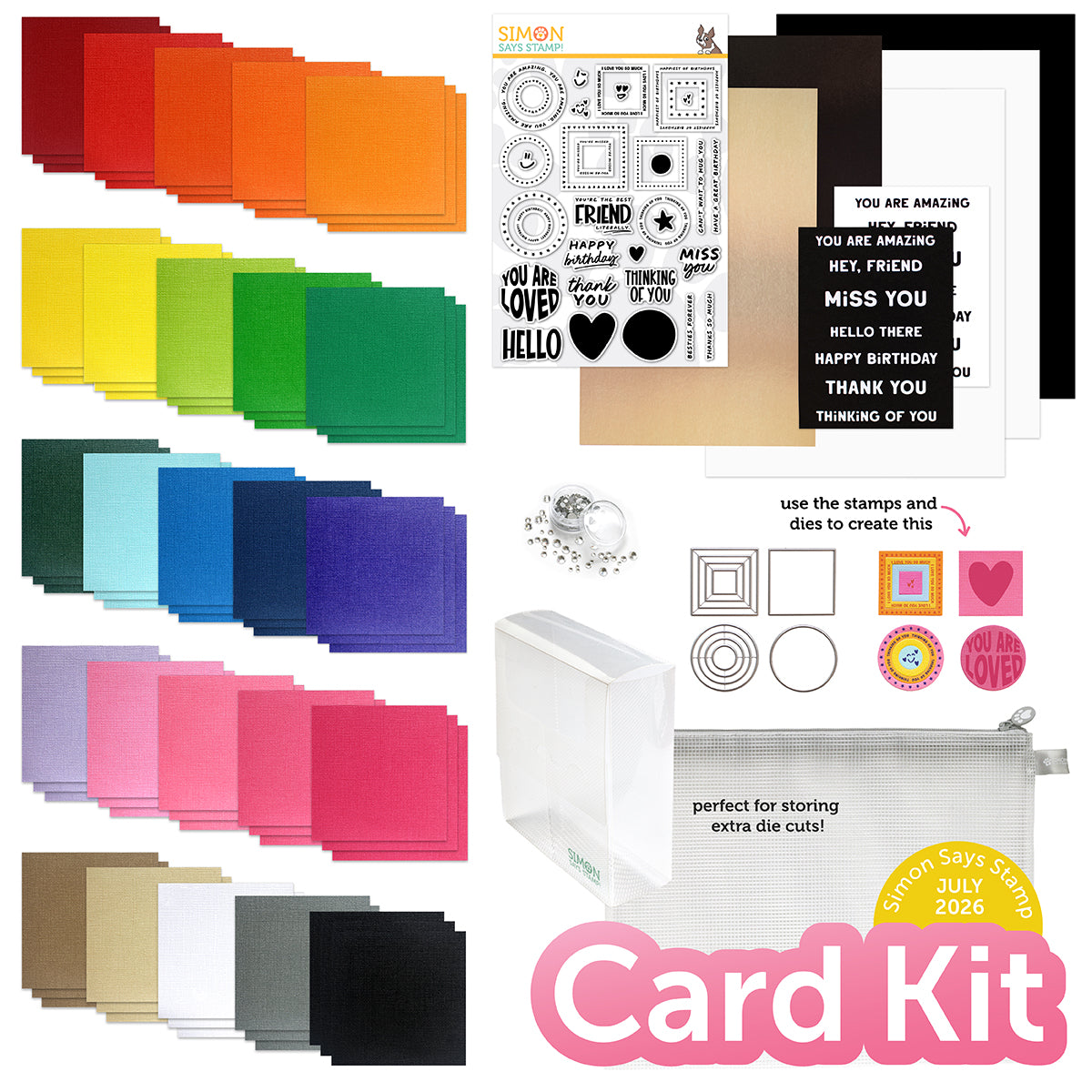 Simon Says Stamp Card Kit of the Month July 2026 Pop Art ck0726