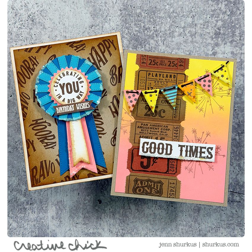 Simon Says Stamp Card Kit of the Month June 2026 Step Right Up ck0626 Carnival Card Set Jenn Shurkus | color-code:ALT12