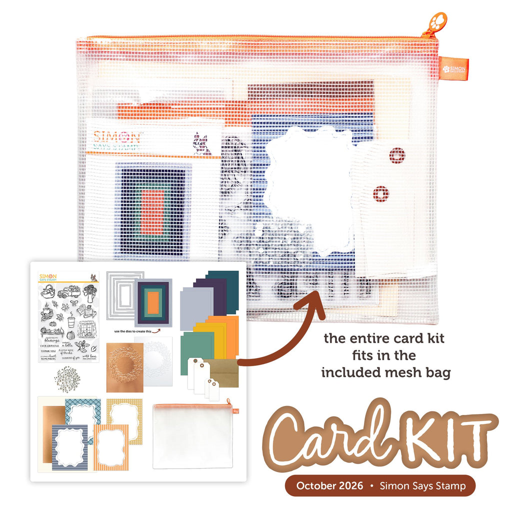 Simon Says Stamp Card Kit of the Month October 2026 Homespun Gratitude ck1026 all stored in bag