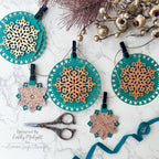Simon Says Stamp Cardstock 100lb Blue Spruce sss148 Sending Cheer Emily Midgett Snowflake Garland