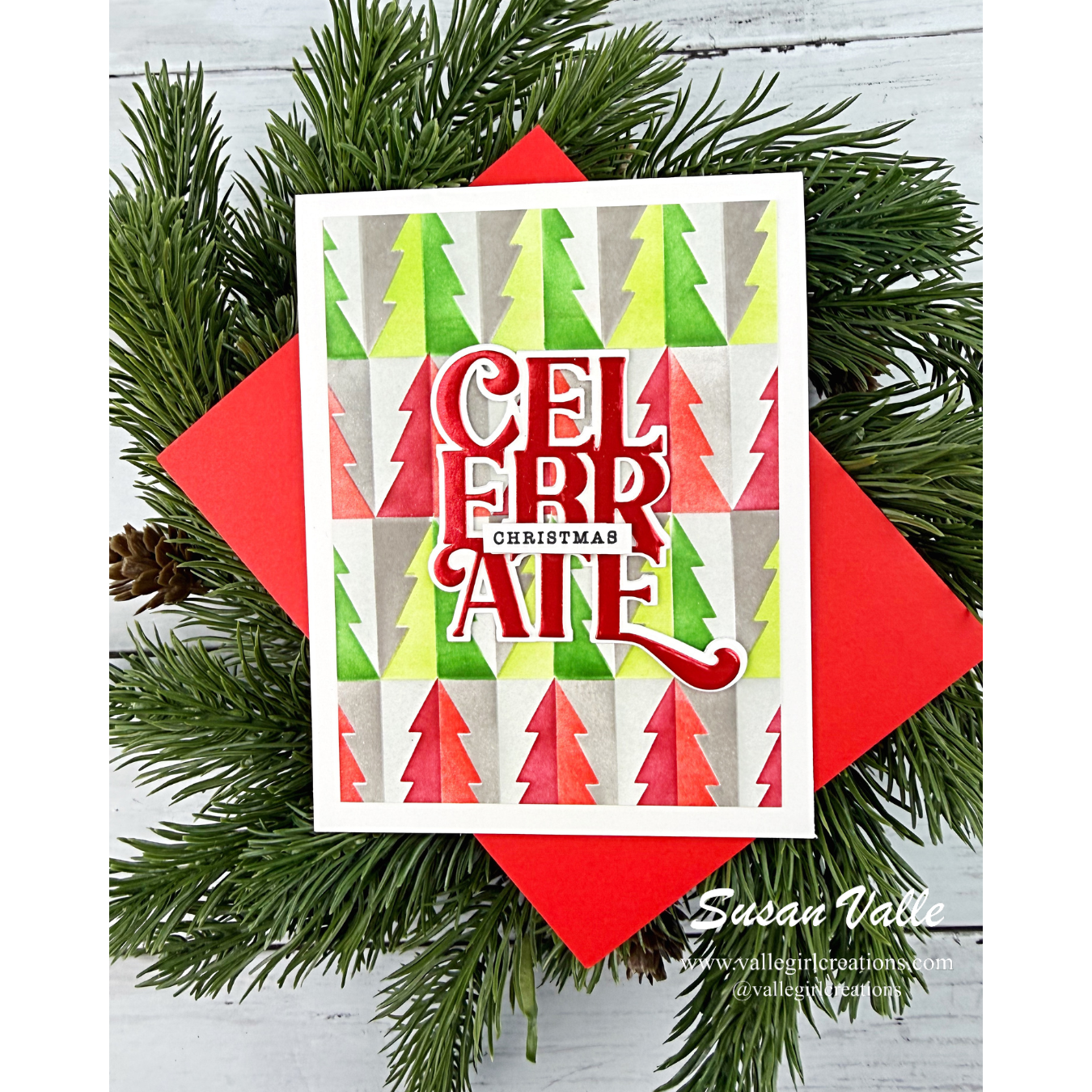 Simon Says Stamp Celebrate Wafer Dies 1657md Stamptember Susan Valle Christmas Tree Card