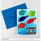 Simon Says Stamp Chill Vibes Wafer Dies 1629mdc Shine On Heather Ruwe Fishy Summer Card