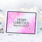 Simon Says Stamp Christmas Star Flakes Wafer Dies 1661sdc Gina Krupsky Pink Snowflake Christmas Card