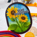 Simon Says Stamp Chunky Ovals Wafer Dies 1512sd Every Happiness Keisha Charles Positive Sunflowers Card