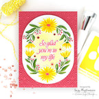 Simon Says Stamp Chunky Ovals Wafer Dies 1512sd Every Happiness Suzy Plantamura Glad You're in My Life Card