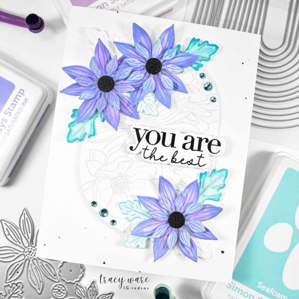 Simon Says Stamp Chunky Ovals Wafer Dies 1512sd Every Happiness Tracy Ware You Are the Best Card