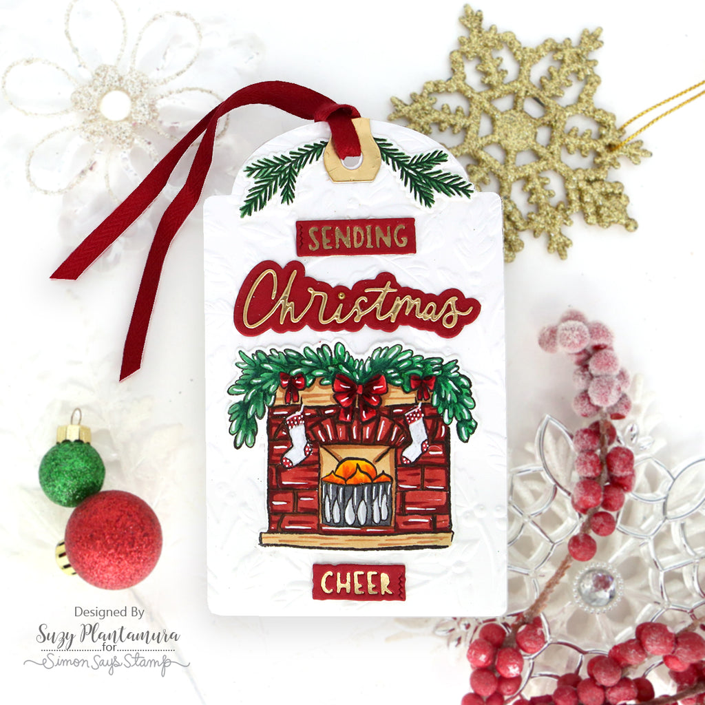 Simon Says Stamp Cozy and Bright Wafer Dies 1829sdc Holiday Tag Suzy Plantamura
