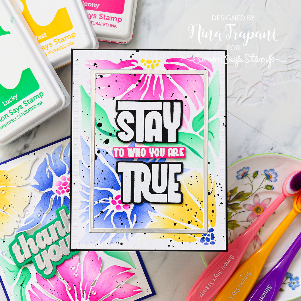 Simon Says Stamp Crimped A2 Rectangles Wafer Dies 1407sd In My Heart Stay True Card | color-code:ALT02