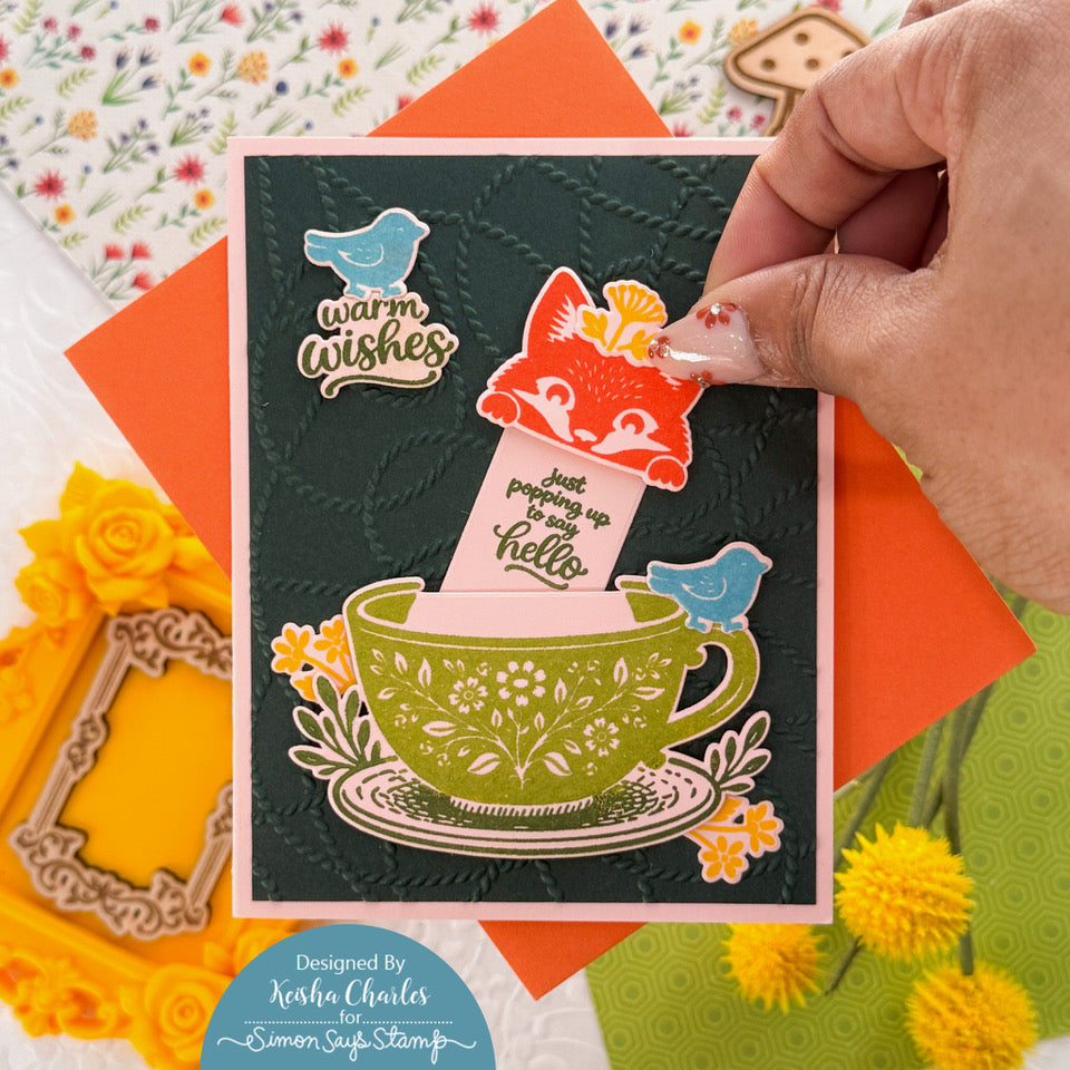 Simon Says Stamp Cup of Cute Wafer Dies 1686sdc Stamptember Keisha Charles Interactive Card