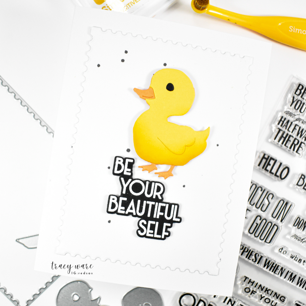 Simon Says Stamp Cute Duckling Wafer Dies s1140 Be Your Beautiful Self | color-code:ALT05