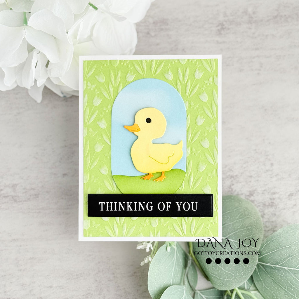 Simon Says Stamp Cute Duckling Wafer Dies s1140 Thinking of You Card