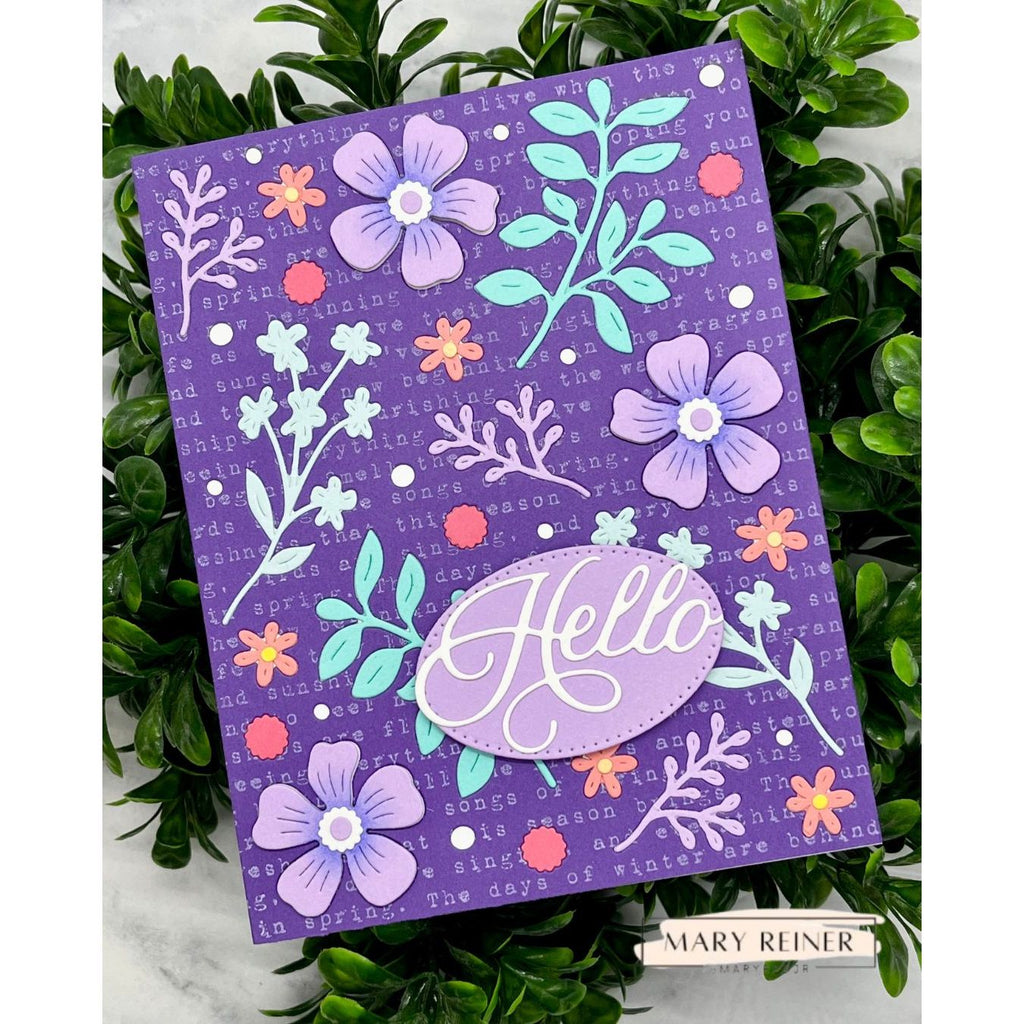 Simon Says Stamp Dancing Meadows Wafer Dies 1662sd Shine On Mary Reiner Hello Card