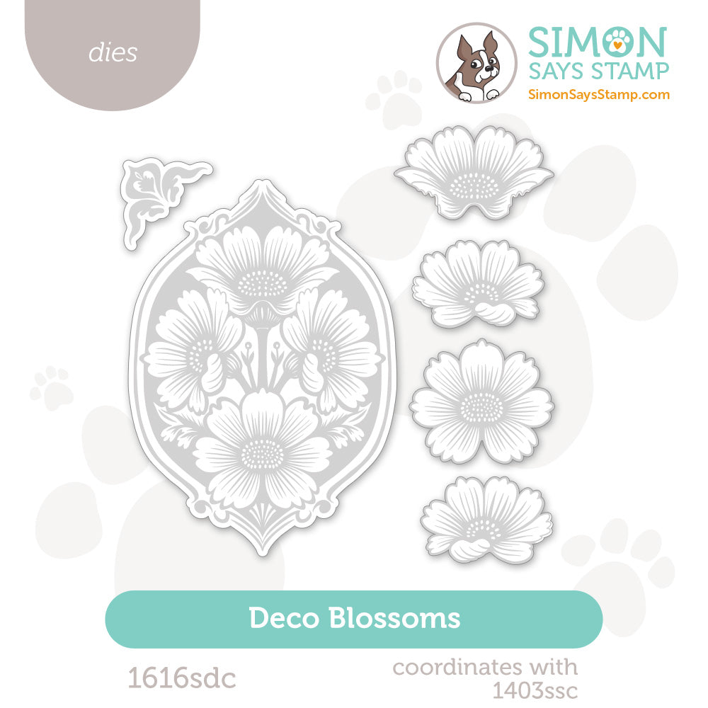 Simon Says Stamp Deco Blossoms Wafer Dies 1616sdc