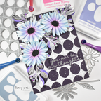 Simon Says Stamp Dewdrop Daisy Wafer Dies s1153 Shine On Tracy Ware In My Thoughts Card