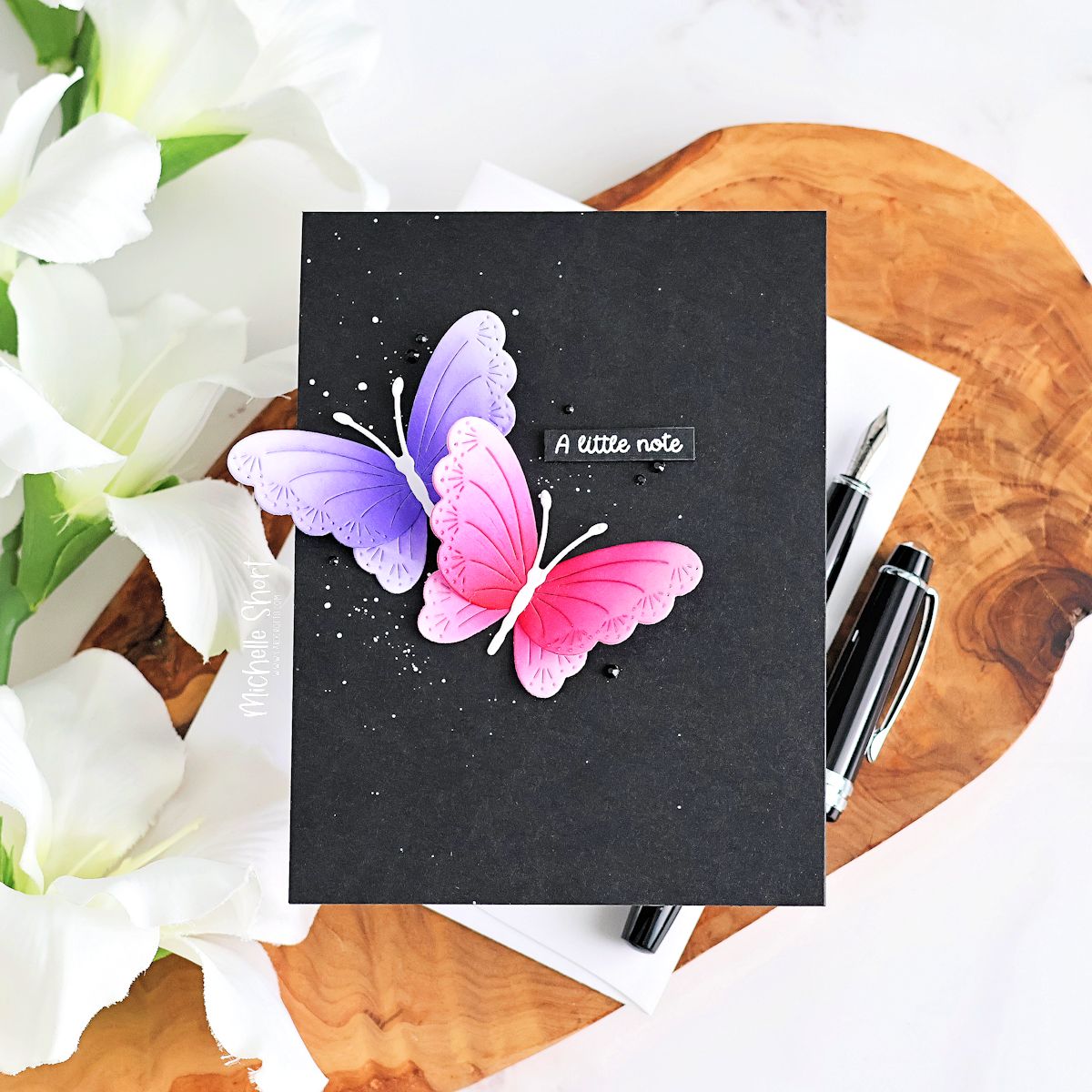 Simon Says Stamp Dewpierce Butterfly Wafer Dies s1127 Always There Dramatic Butterfly Card Michelle Short